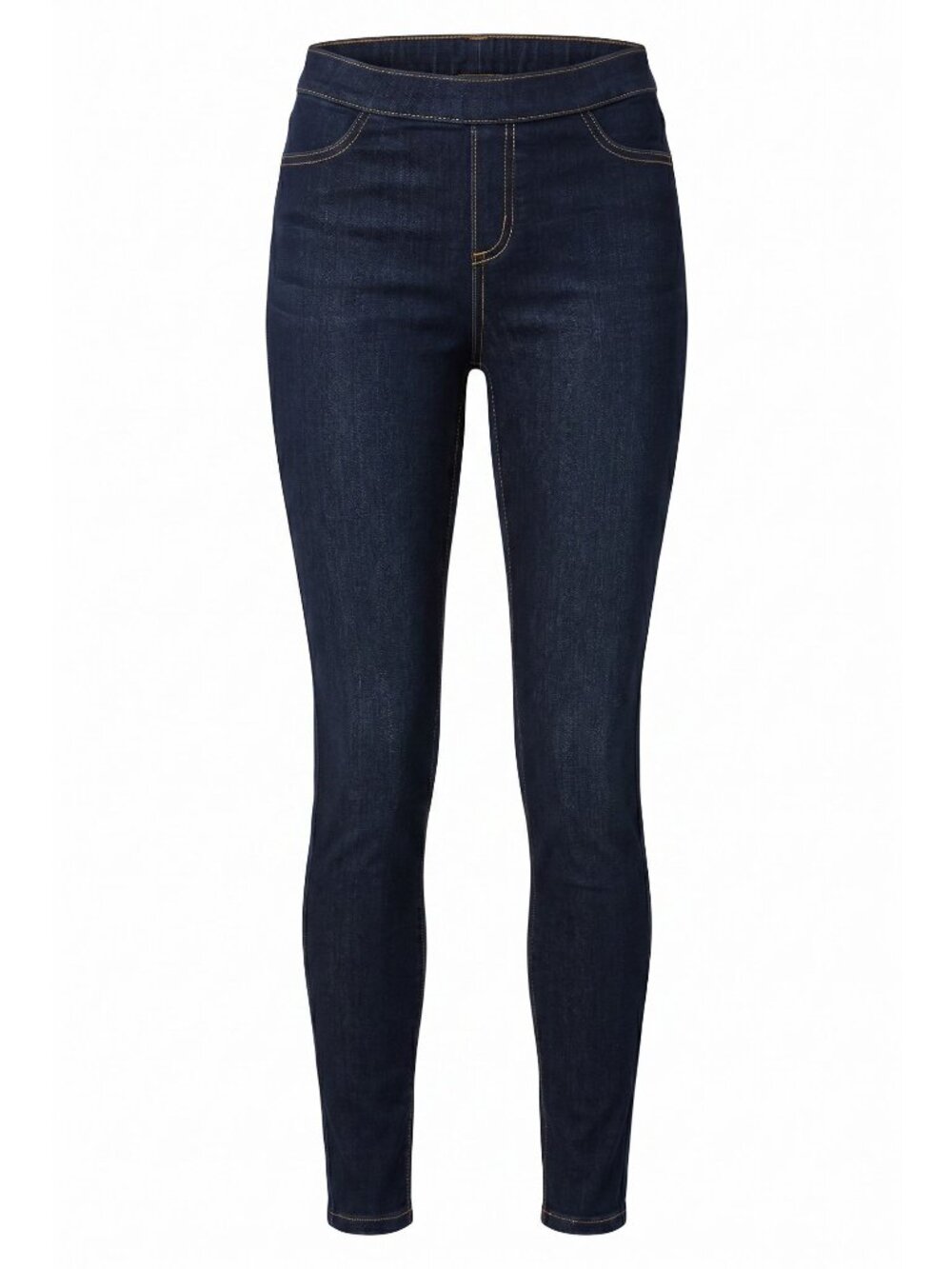 NEW Vera Wang Shaping Denim Leggings Womens Large Dark Wash Mid Rise Pockets